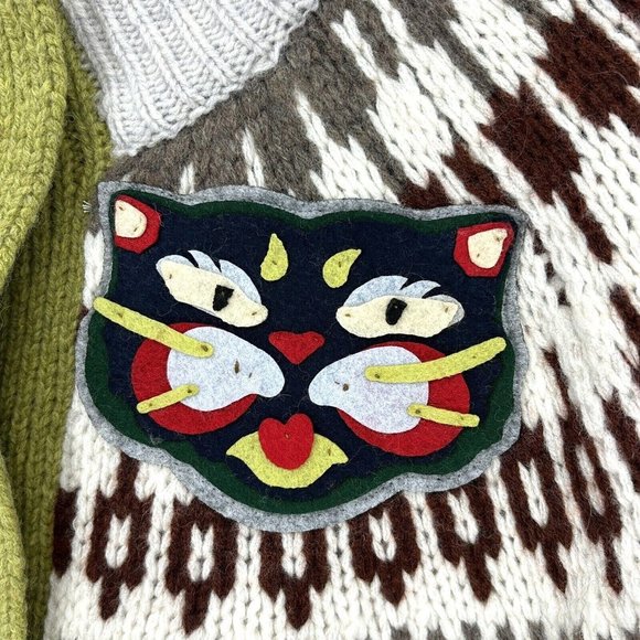NWT $190 Anthropologie x The Reeds Fair Isle CAT Wool Cardigan Sizes XS & PXS - Picture 7 of 12